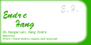 endre hang business card